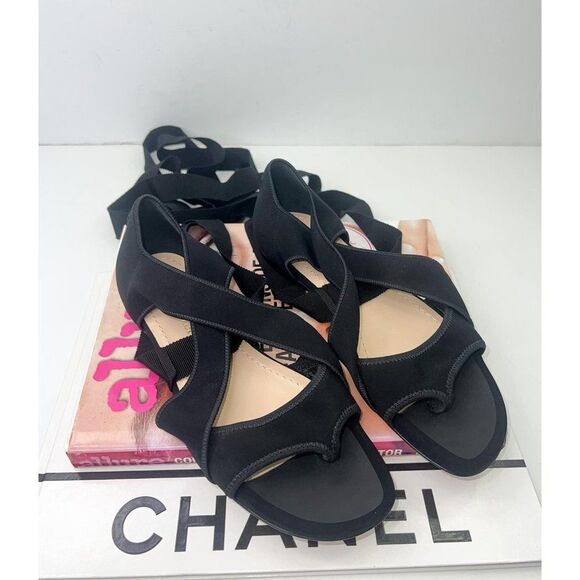 Rare NEW CHRISTIAN DIOR RUNWAY New York Black Strappy Flat Sandals Size … - Picture 12 of 15